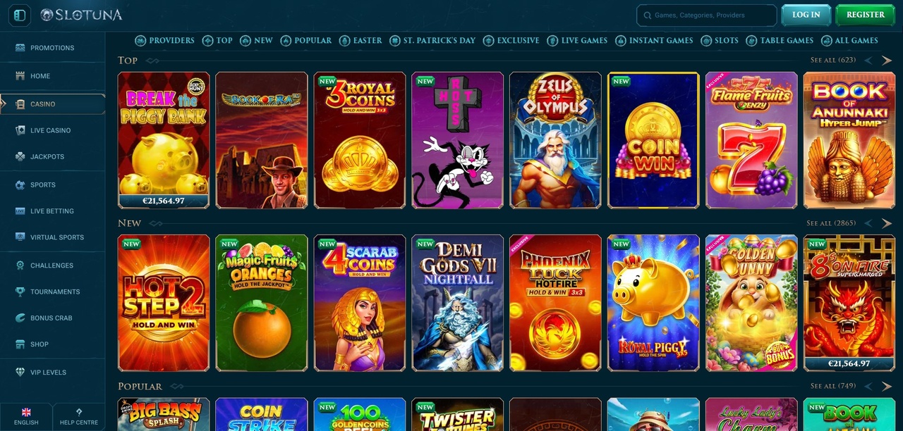 Slotuna Casino – Krypto-freundliches Casino 2026 Casino