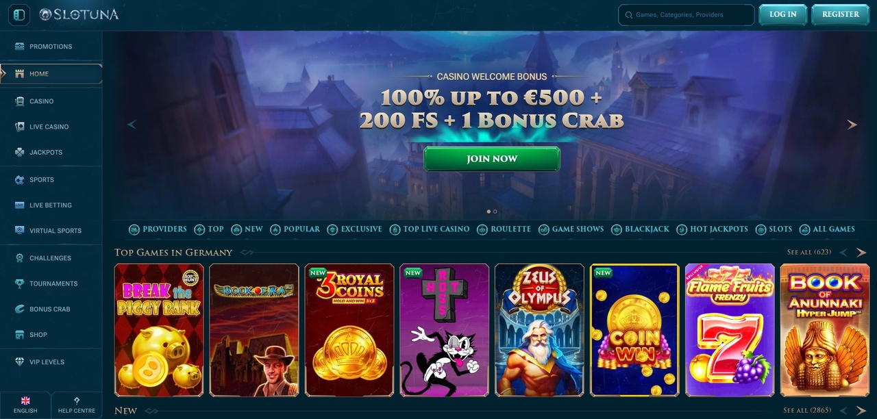 Slotuna Casino – Krypto-freundliches Casino 2026 Casino